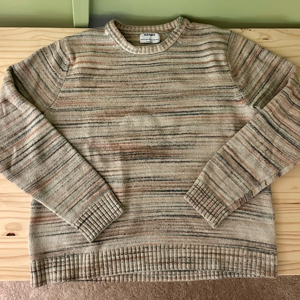 Old Navy Neutral Striped Sweater – Size L